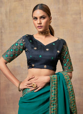 Extraordinary Saree in Rama Colour